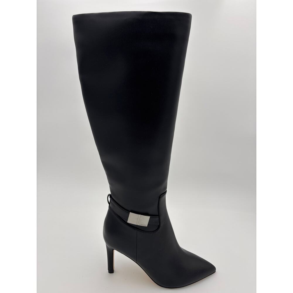 Calvin Klein Jeora faux leather tall knee-high boot in black, size 5.5 M - Picture 2 of 7